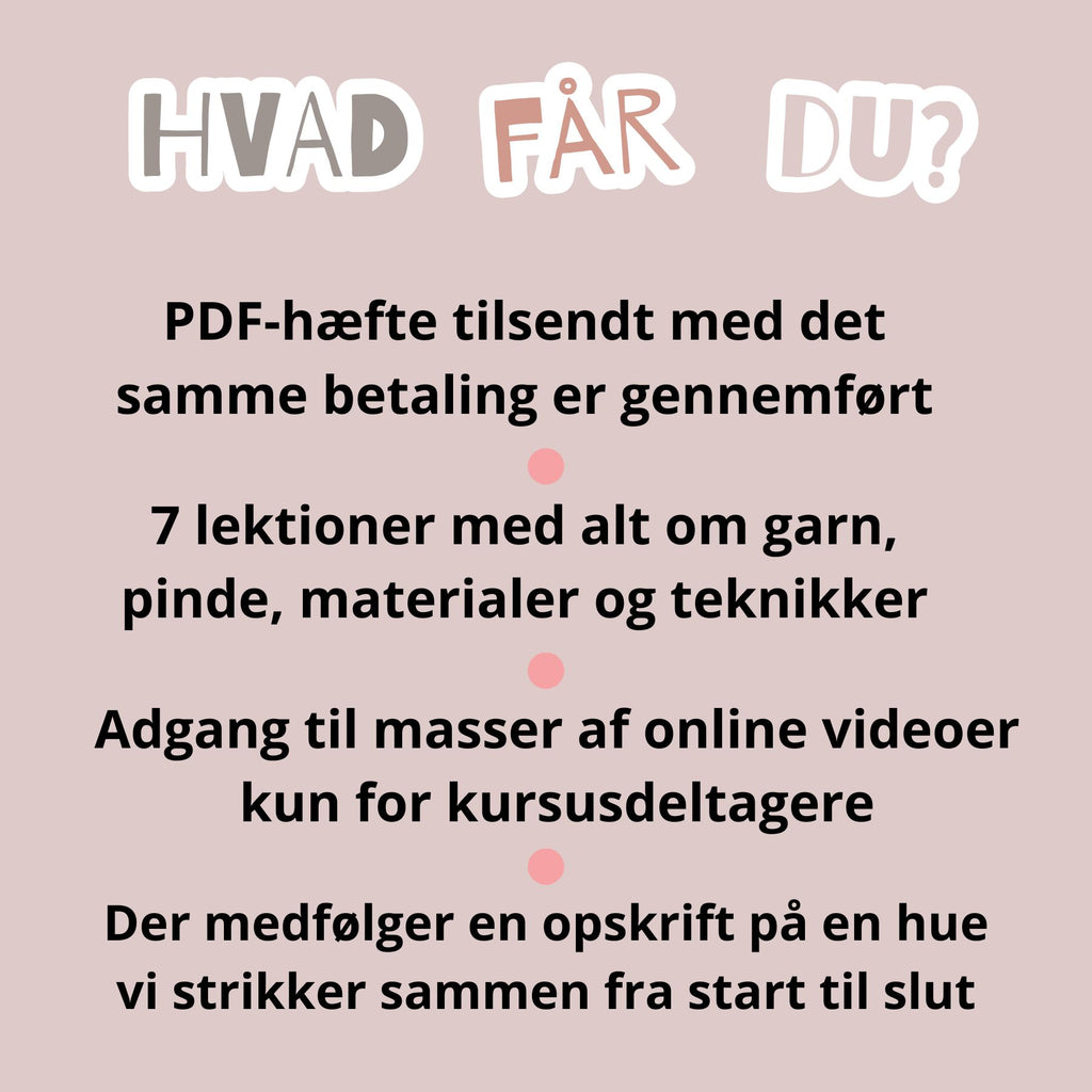 KURSUS - Lær at strikke