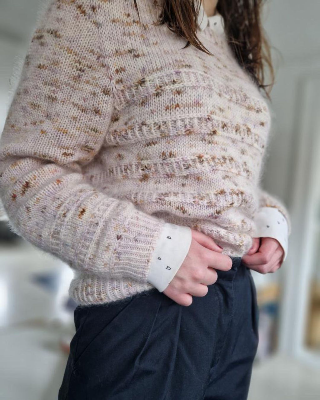 Strukturstribe sweater